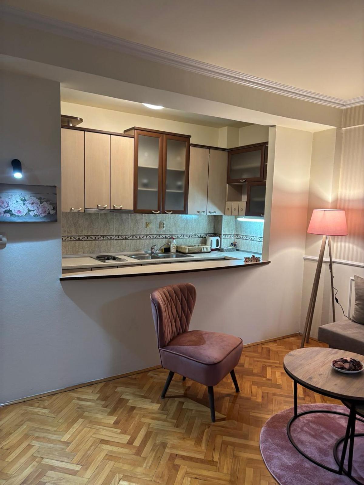 Lovely Square Apartment Purple Velvet Üsküp Oda fotoğraf